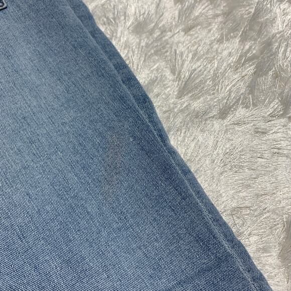 Express Slim Super High Rise Jeans Lt Wash Distressed Sz 4 - Picture 11 of 13